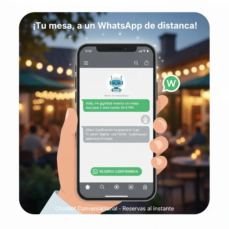 Ejemplo de chatbot de reservas por WhatsApp para un restaurante